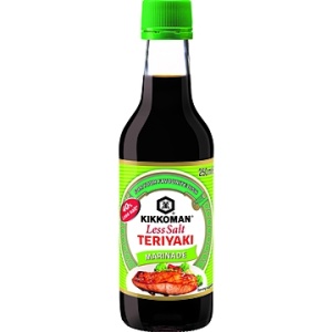 KIKKOMAN LESS SALT TERIYAKI MARINADE 250ML