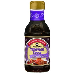 KIKKOMAN TERIYAKI SAUCE WITH ROASTED GARLIC 6/250ML