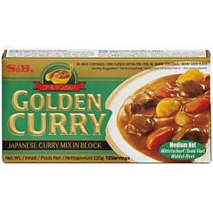 S&B GOLDEN CURRY MEDIUM 6/10/220G