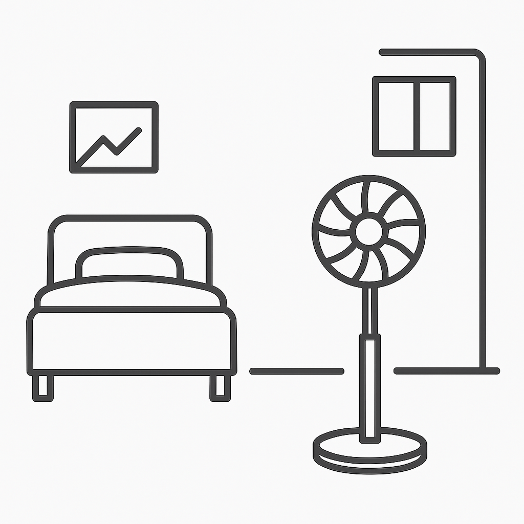 Ventilator în dormitor