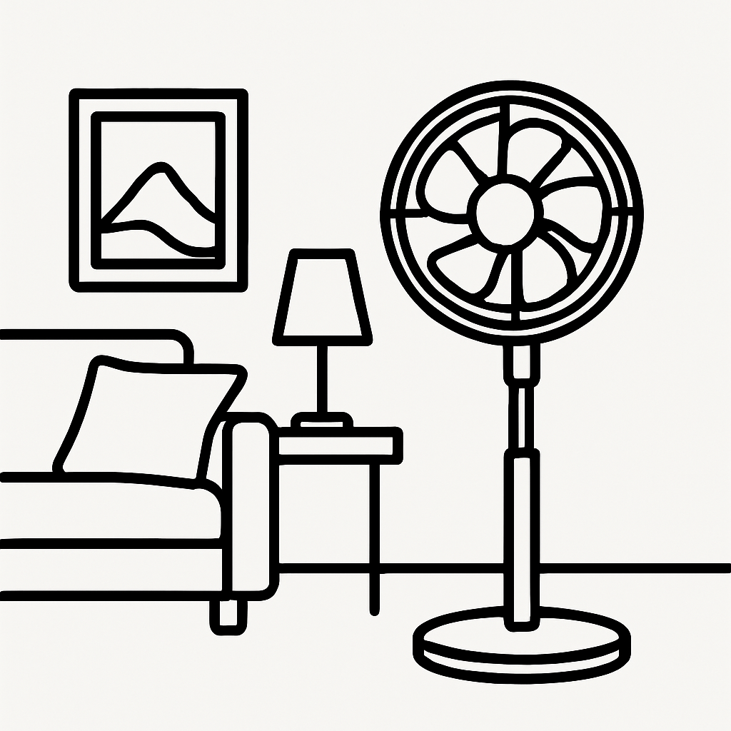 Ventilator în living