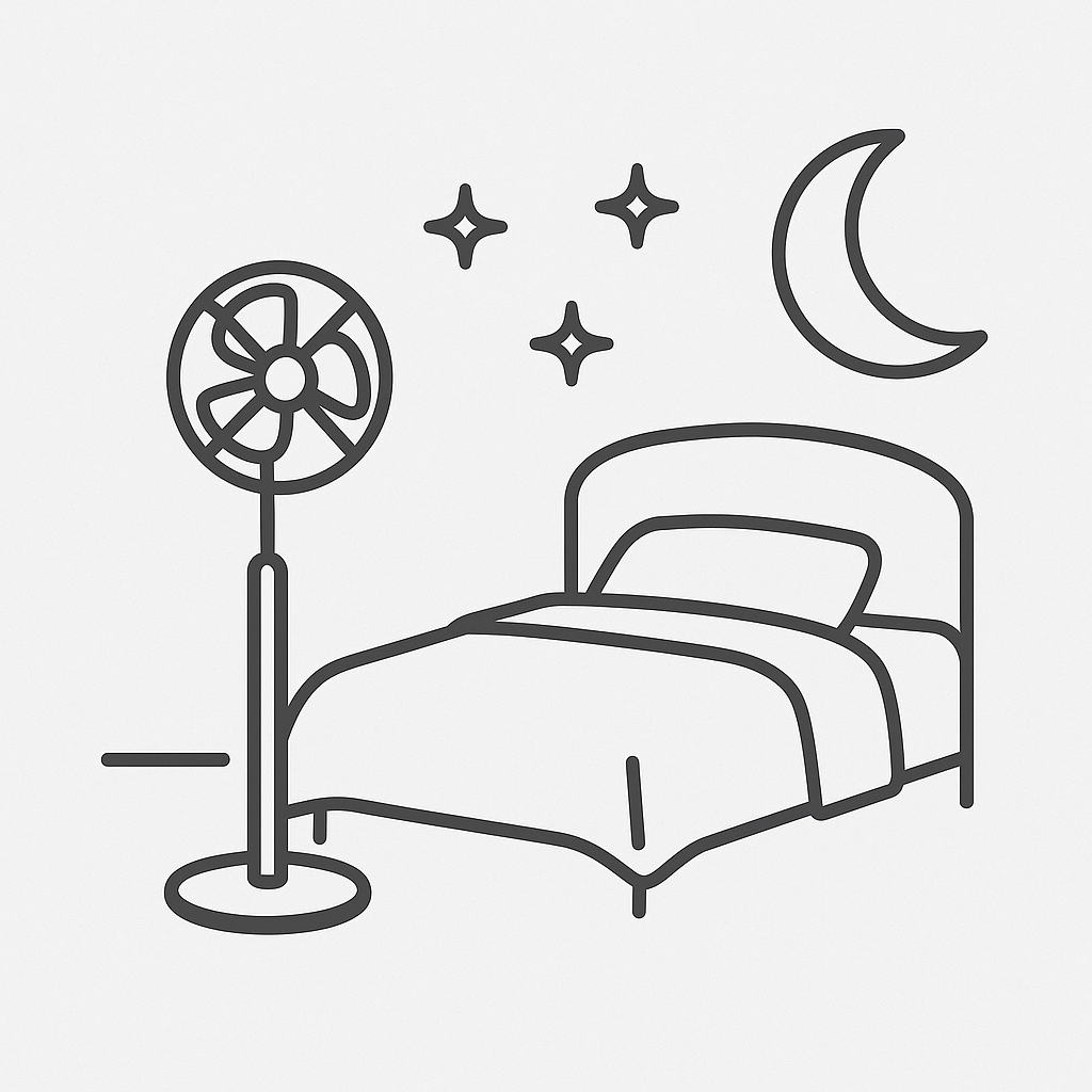 Ventilator pe timpul nopții