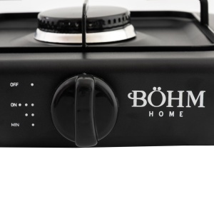 Plită cu un arzător pe gaz BÖHM HOME BG-2811-B Negru, 29.5x29x6.5 cm - Img 7
