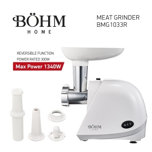Masina de tocat carne electrica BÖHM HOME BMG1033R, 1,5 Kg/min, 300-1340 W - Img 2