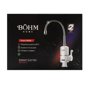 Robinet electric cu pipă flexibilă BÖHM HOME BY-24-3 3000 W - Img 2