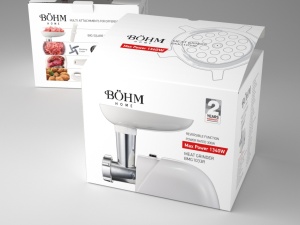 Masina de tocat carne electrica BÖHM HOME BMG1033R, 1,5 Kg/min, 300-1340 W - Img 3