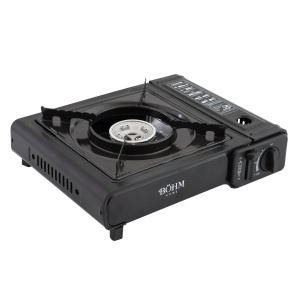 Plita cu un arzator pe gaz Camping BÖHM HOME BG-K-001+L, GPL, 2.3 kW, Racord metalic extern pentru furtun de gaz, 33.5x19.5x9 cm - Img 8