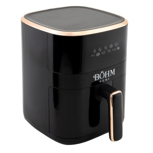 Airfryer cu aer cald BÖHM HOME Friteuză BDY-AF601R, 1200 W, 3L, 6 Programe, Control digital 28/22/22cm
