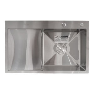Chiuveta Bucatarie Inox alimentar SUS304 BÖHM HOME BH7849RS Satin 780x490x215 mm + kit sifon - Img 2