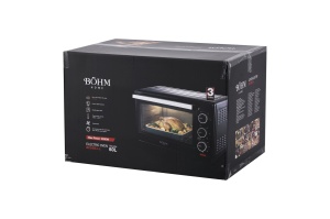 Cuptor Electric 60 L BÖHM BC60B3-L, 2000 W, 100–230°C, Timer, Interior emailat, 62×38×37 cm, Bec Interior, Tava Inox, 5 moduri de incalzire + convecție - Img 9