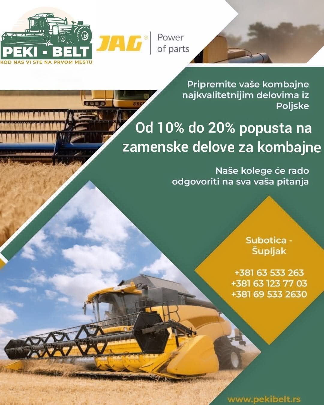 Pripremite svoje kombajne za sezonu uz vrhunske delove iz Poljske!