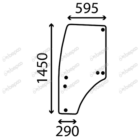 4039-111T 650812002 STAKLO LEVO