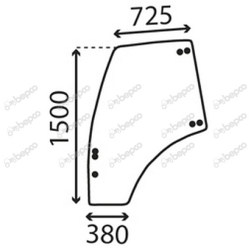 DF 4039-41T LEFT GLASS