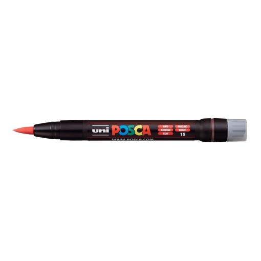 AK UNI marker PCF-350 brush crveni 15 POSCA