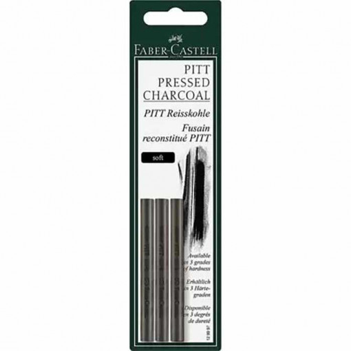 Ugljen compressed charcoal stick, set of 3 soft