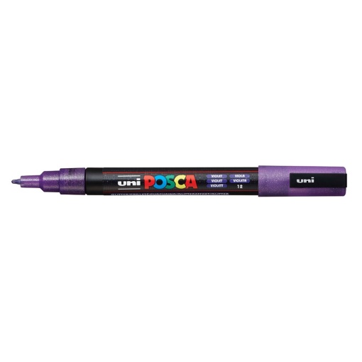 AK UNI marker PC-3ML ljubičasti sa šljokicama