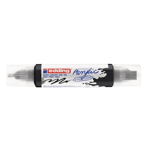 Akrilni marker black E-5400 double-liner sa dva vrha