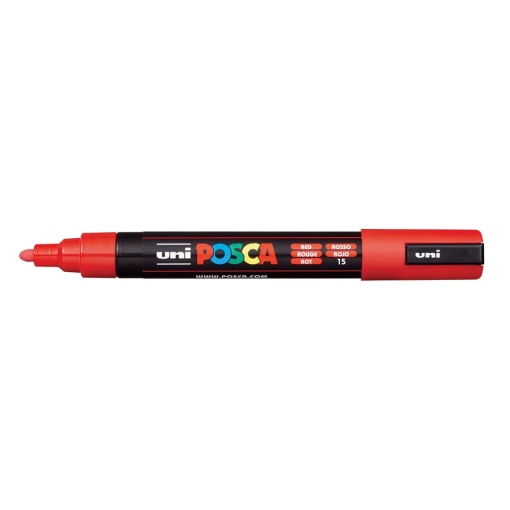 AK UNI marker PC-5M crveni 15 POSCA