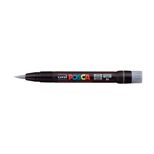 AK UNI marker PCF-350 brush srebrni 26 POSCA