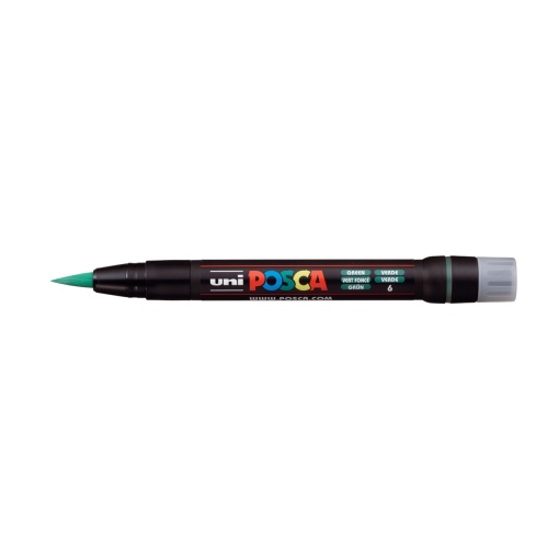 AK UNI marker PCF-350 brush zeleni 6 POSCA