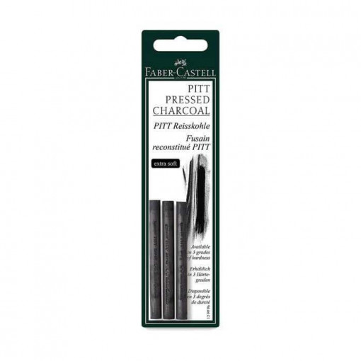 Ugljen compressed charcoal stick, set of 3 extra soft