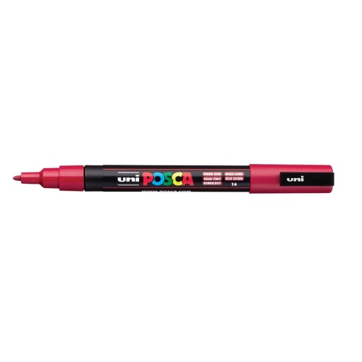 AK UNI marker PC-3M crveni tamno 14 (dark red) POSCA /0.9-1.3mm