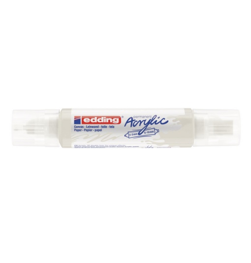 Akrilni marker white E-5400 double-liner sa dva vrha