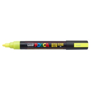AK UNI marker PC-5M fluo žuti f2 POSCA /1.8-2.5mm