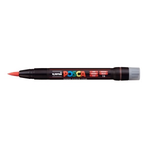 AK UNI marker PCF-350 brush crveni 15 POSCA
