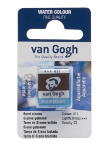 Akvarel gogh 411 burunt sienna 13g