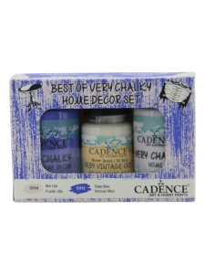 Chalky home decor set-7 purple lilac - slate blue 90+90+50 ml