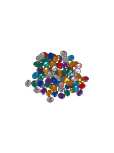 Crafty ruby cirkon ovalni mix 80k