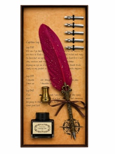 Kaligrafski set u braon kutiji 1017 bordo