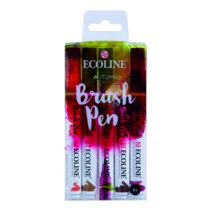 Markeri Ecoline autumn hue Brush Pens set of 5 piece