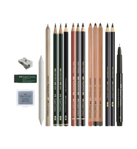 Set pitt monochrome dry art 1-17
