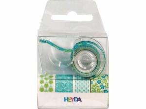 Traka Deco lepljiva 12mmx3m pk5 Heyda35845 85 zelelena blister