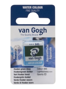 Akvarel gogh 645 hooker green deep 13g