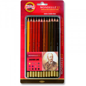 Aquarell coloured pencils 3722 12 Brown line 12pcs
