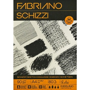 Blok A4 Schizzi skicen 90gr 20% cotton 80l