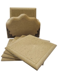 MDF ukrasna kutija sa 6 podmetaca 11,8x9cm - Img 2