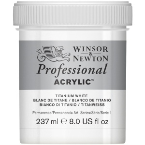 Professional acrylic titanium white 237ml
