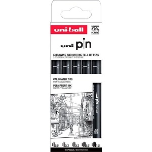 Uni marker pin 02-10 set 1-5