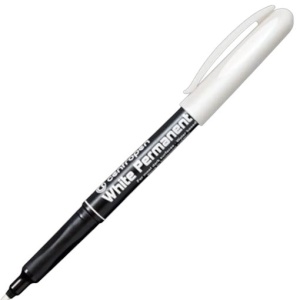 Marker permanent Centropen 2686-01 obli vrh beli