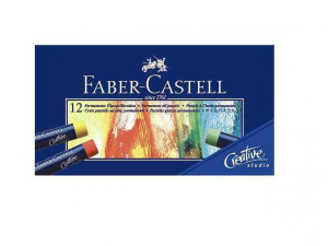 Oil pastels, kreda cardboard wallet of 12