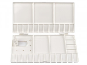 Paleta slikarska pravougaona, plasticna 26x14cm