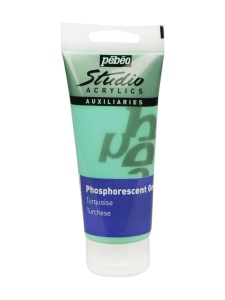 Acrylic Studio phosphorescent gel turquoise 100ml