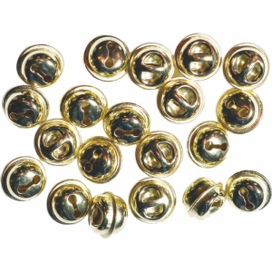 Crafty deco, kraft zvončići, okruglo, zlatna,14mm, 20K