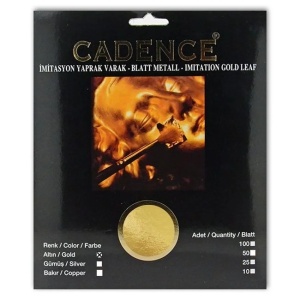 Imitation metal leaf-25 pieces gold 15*15