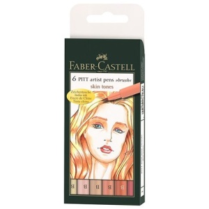 Pitt Artist Pens Wallet Set 6 Skin Tones
