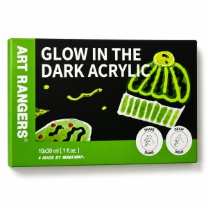 Set akrilnih boja koje svetle u mraku 10x30 ml